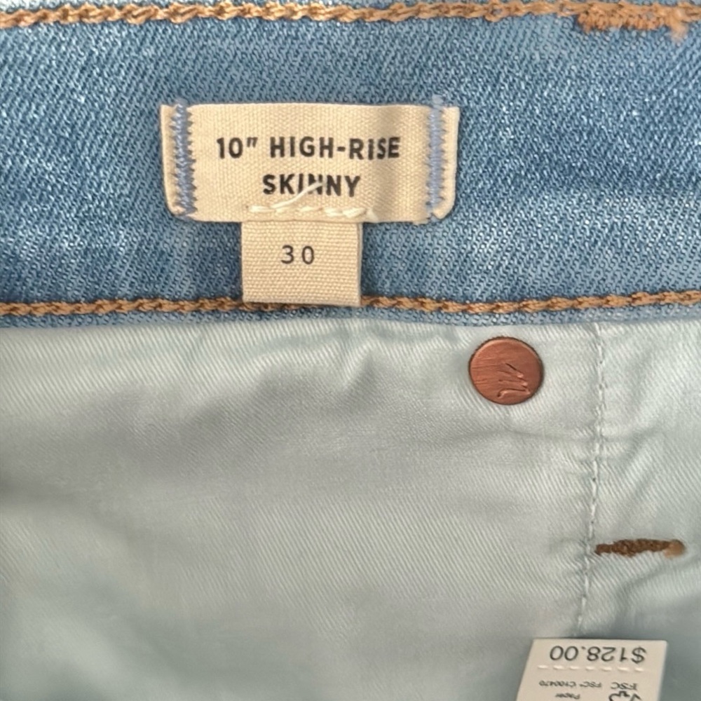 Madewell 10" High-Rise Skinny Jeans in Ferndale Wash - Picture 14 of 15